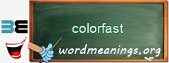 WordMeaning blackboard for colorfast